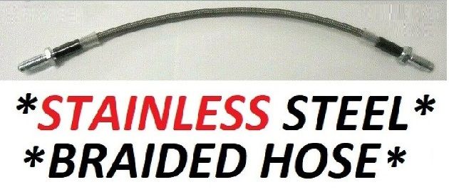 REAR BRAKE HOSE (*STAINLESS STEEL BRAIDED*) x1 (AC 428) (1965- 73)